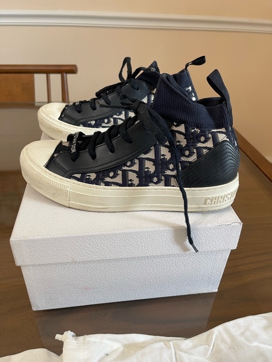 Christian Dior Black Oblique Sneakers - Picture 2 of 5